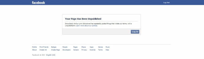 Your page has been unpublished