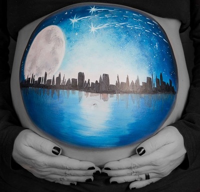 city belly painting
