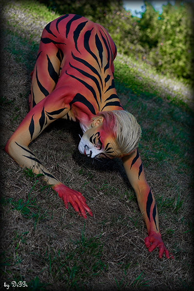 tiger body paint