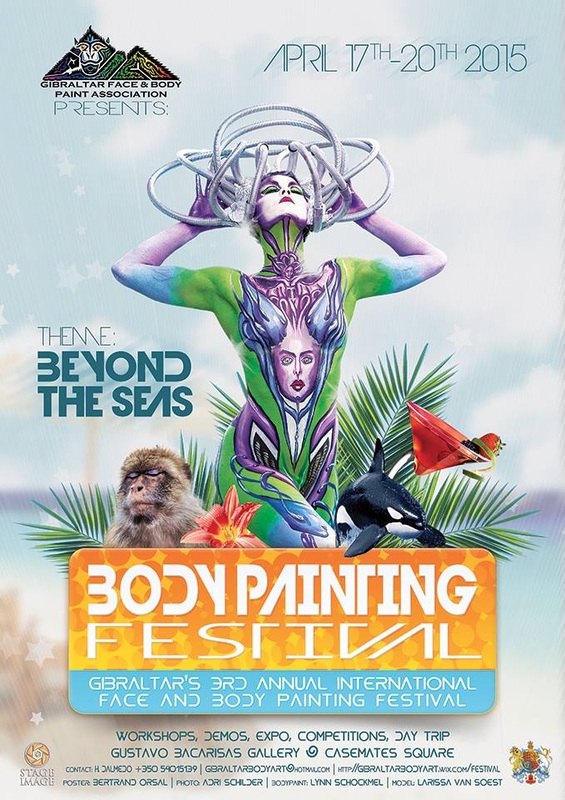 gibraltar's face & bodypainting festival 2015 poster