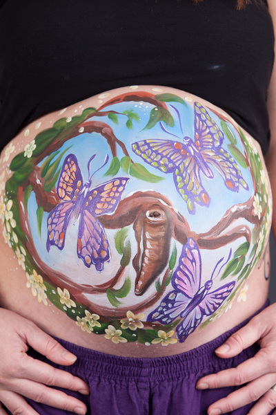 butterfly belly painting