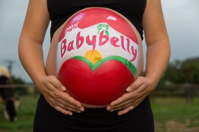 babibel babybelly belly painting