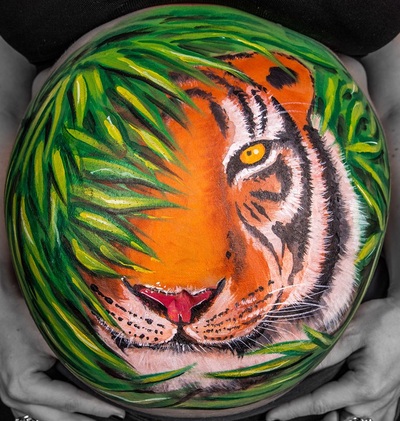 tiger belly painting