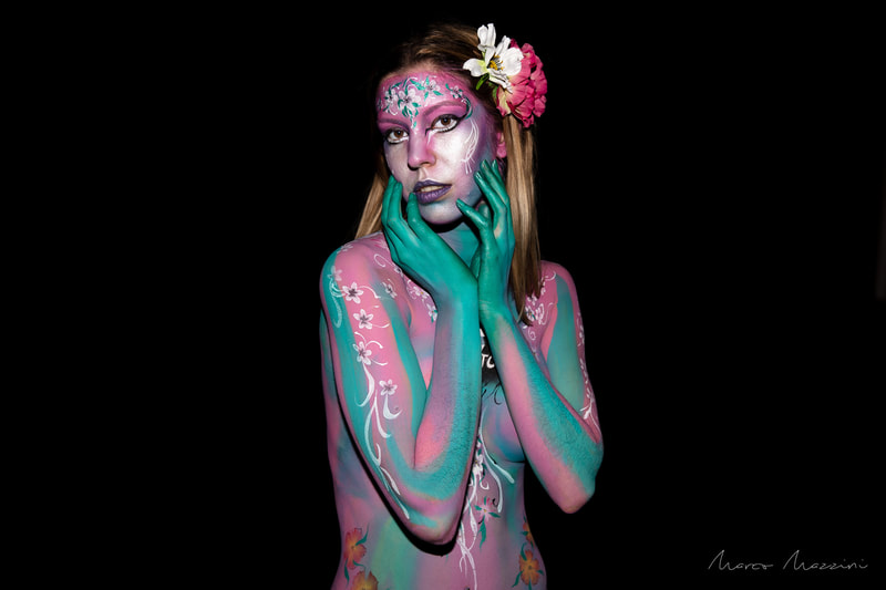 body painting at springbreak luxembourg by lynn schockmel for the storm