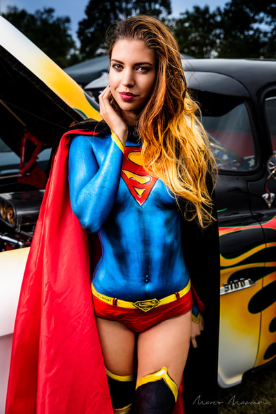supergirl superwoman body paint