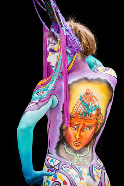 pop art censorship body paint